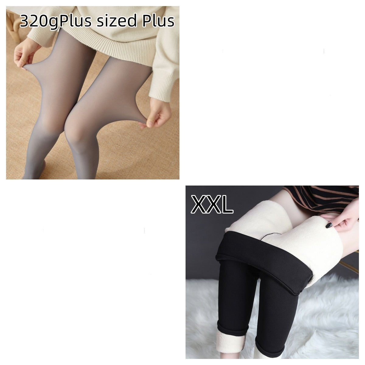 Fleece-lined Thickened Sheer Tights Leggings Transparent One-piece Pantyhose Superb Fleshcolor Pantynose