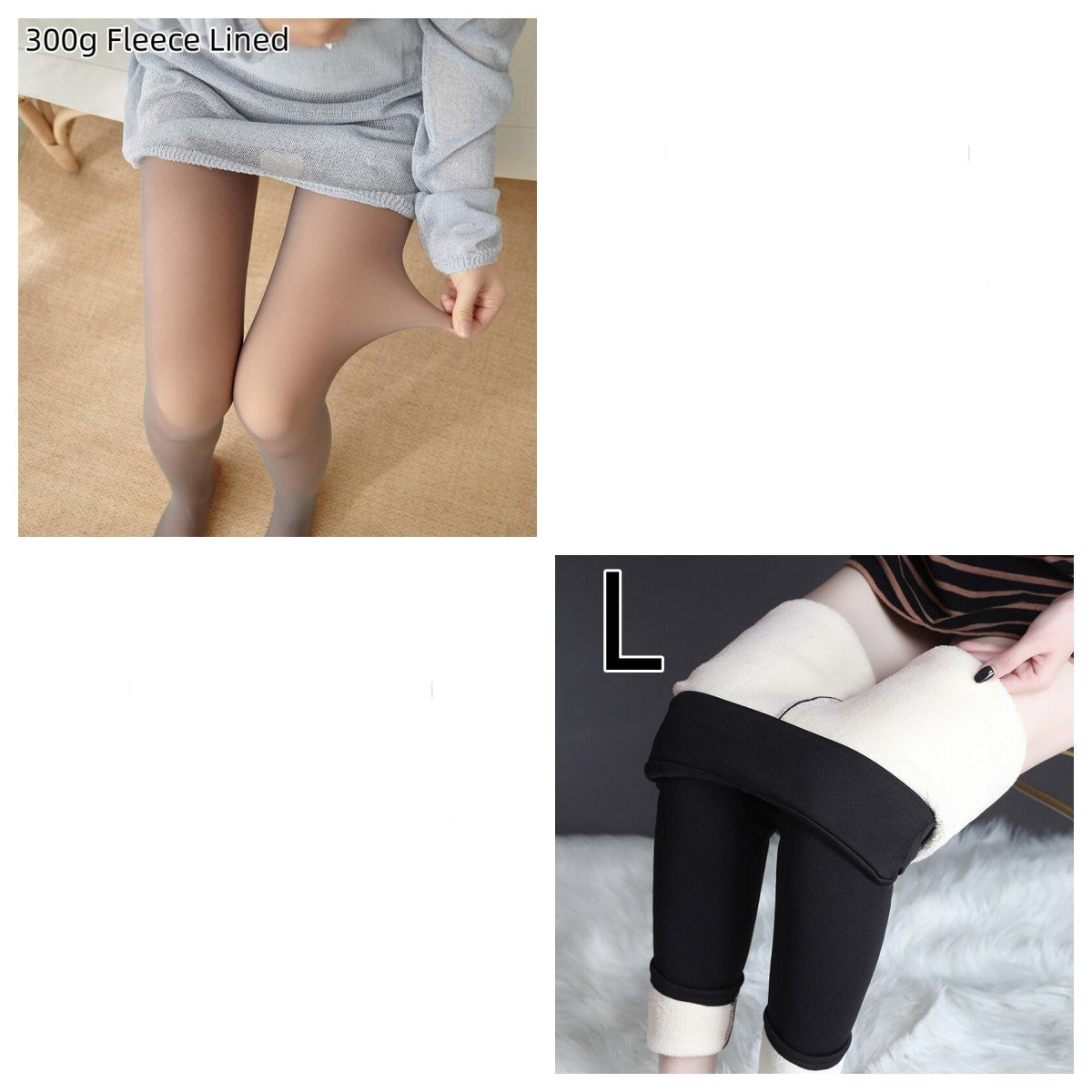 Fleece-lined Thickened Sheer Tights Leggings Transparent One-piece Pantyhose Superb Fleshcolor Pantynose